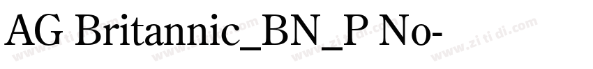 AG Britannic_BN_P No字体转换